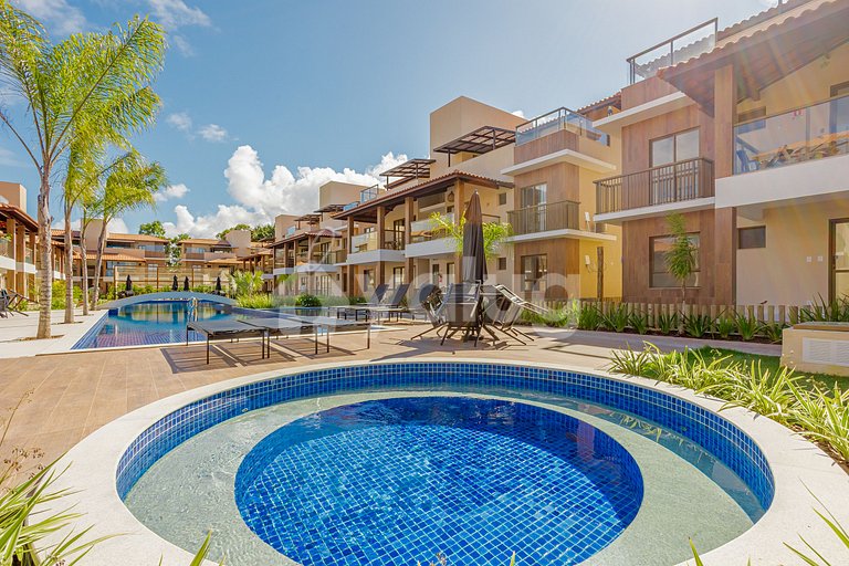 IT121 - Encantador pueblo con 2 suites en Itacimirim