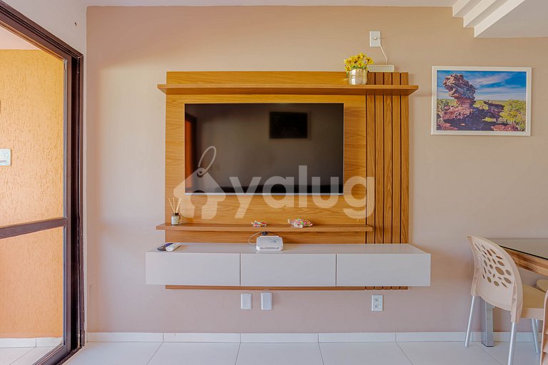 Estupendo apto de 2 habitaciones en Guarajuba con Piscina y