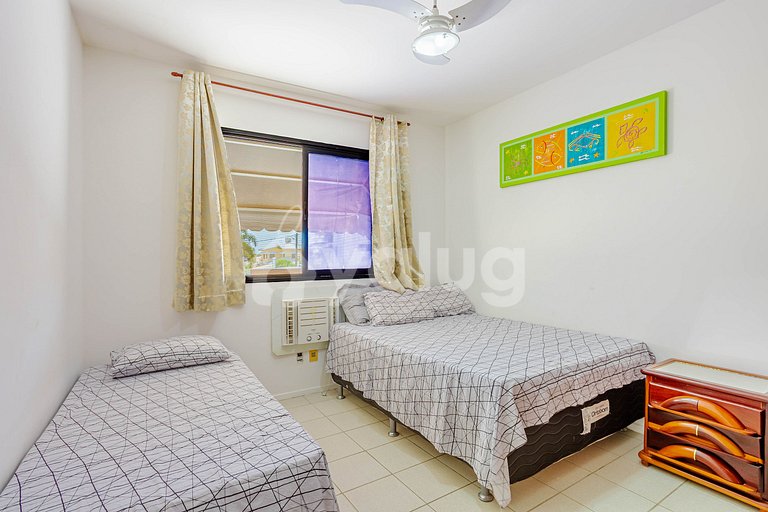 Great 2 Bedroom apt in Guarajuba with Swimming Pool and WiFi
