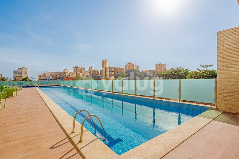 Apartamento vista mar a 200m da praia Armação