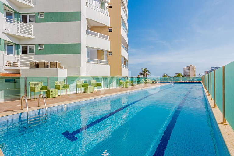 Apartamento vista mar a 200m da praia Armação