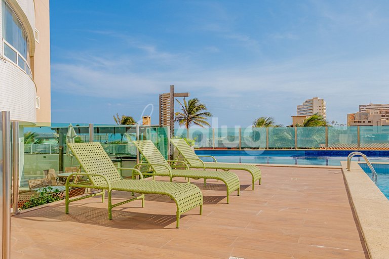 Apartamento vista mar a 200m da praia Armação