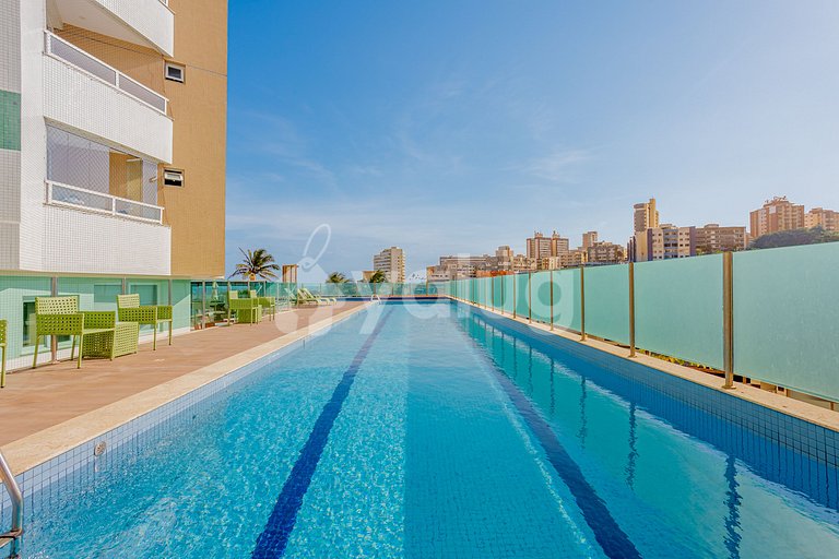 Apartamento vista mar a 200m da praia Armação