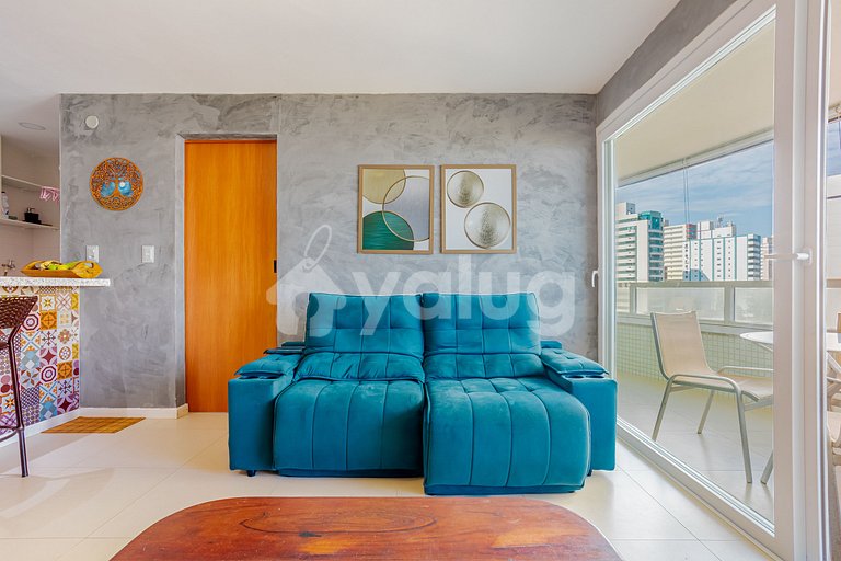 Apartamento vista mar a 200m da praia Armação