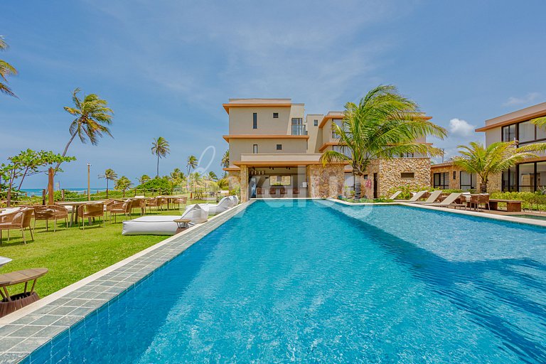 GB132 Apartamento Pé na Areia com Vista Mar - Guarajuba