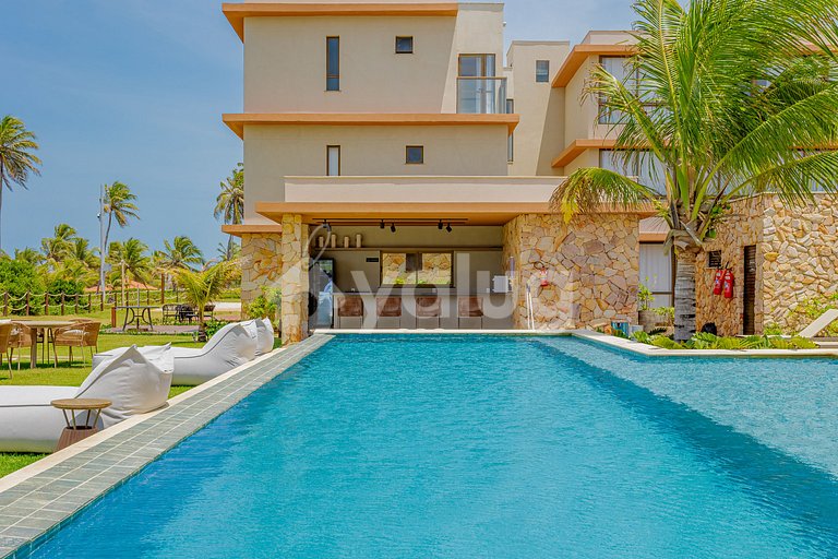 GB132 Apartamento frente al mar con vista al mar - Guarajuba