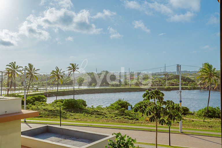 GB132 Apartamento Pé na Areia com Vista Mar - Guarajuba