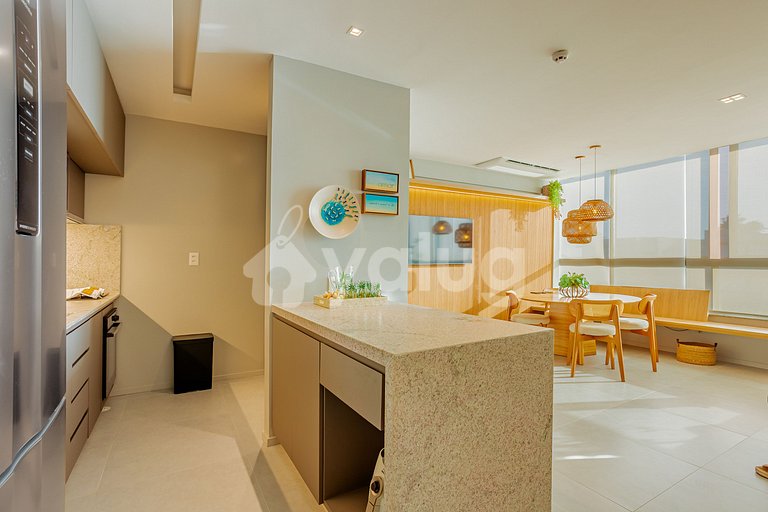 GB132 Beachfront Apto with Sea View - Guarajuba