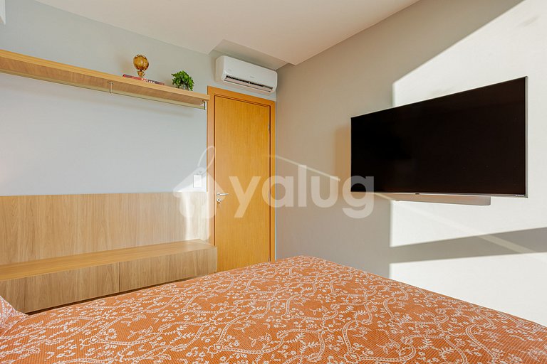 GB132 Apartamento Pé na Areia com Vista Mar - Guarajuba