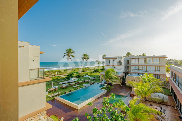 GB132 Apartamento frente al mar con vista al mar - Guarajuba