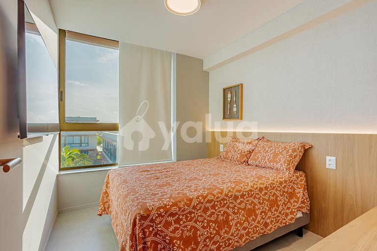 GB132 Apartamento Pé na Areia com Vista Mar - Guarajuba