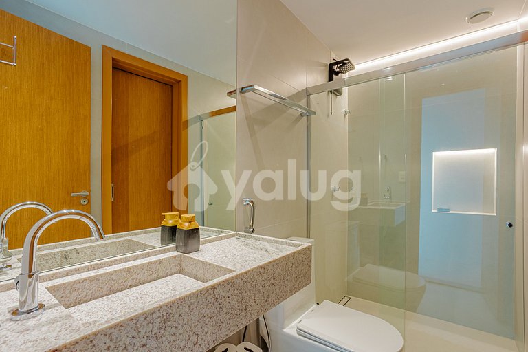 GB132 Apartamento Pé na Areia com Vista Mar - Guarajuba