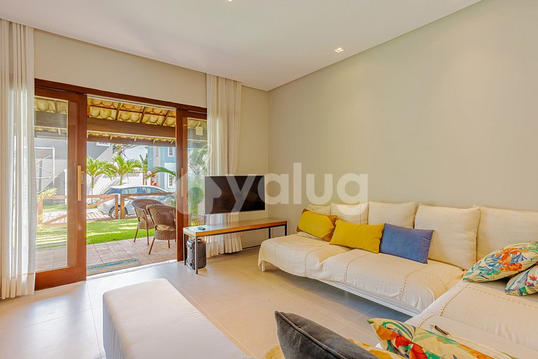 Gran casa de 4 suites con piscina en Guarajuba