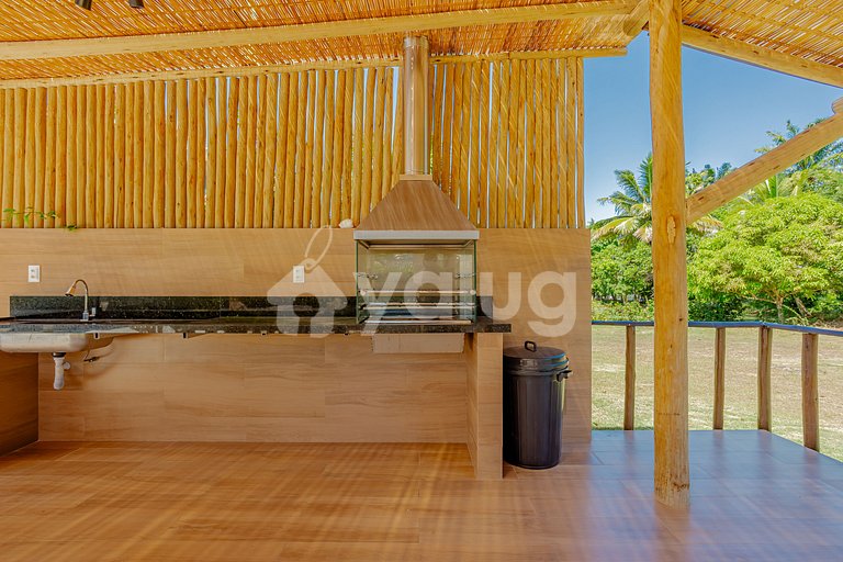 Gran casa de 4 suites con piscina en Guarajuba