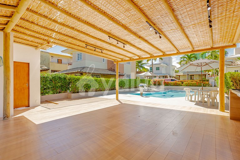 Gran casa de 4 suites con piscina en Guarajuba