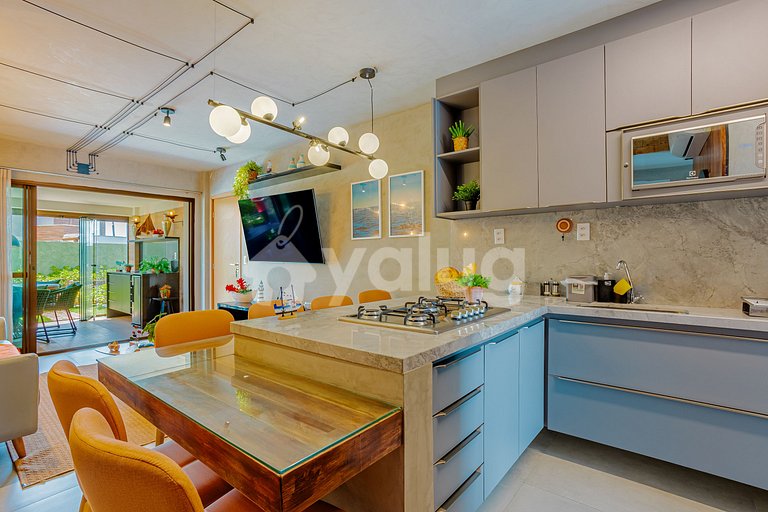 Apartamento Pé na Areia com 3/4 - Itacimirim