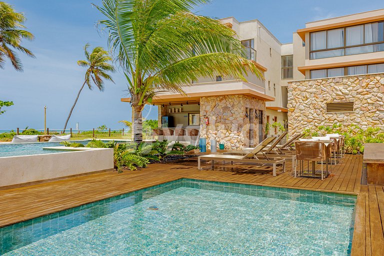 GB135 Beachfront Apt with Ocean View - Guarajuba, Alphaville