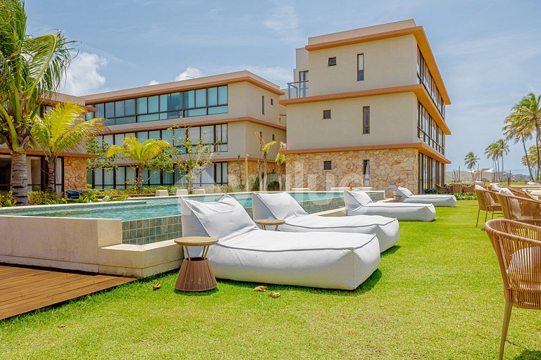 GB136 Apto Pé na Areia c/ Vista Mar - Guarajuba, Alphaville