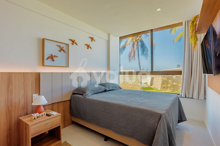 GB135 Apto Pé na Areia c/ Vista Mar - Guarajuba, Alphaville