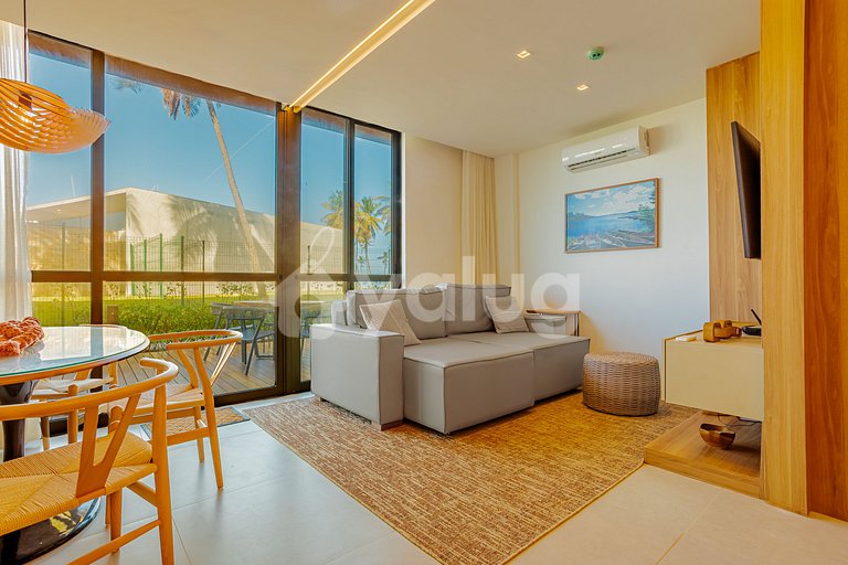 GB135 Apto Pé na Areia c/ Vista Mar - Guarajuba, Alphaville