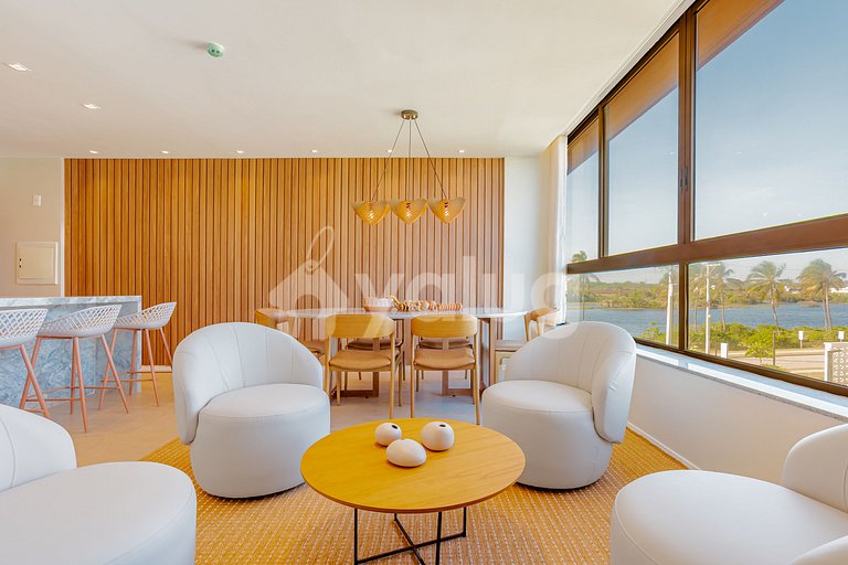 GB136 Beachfront Apt with Ocean View - Guarajuba, Alphaville