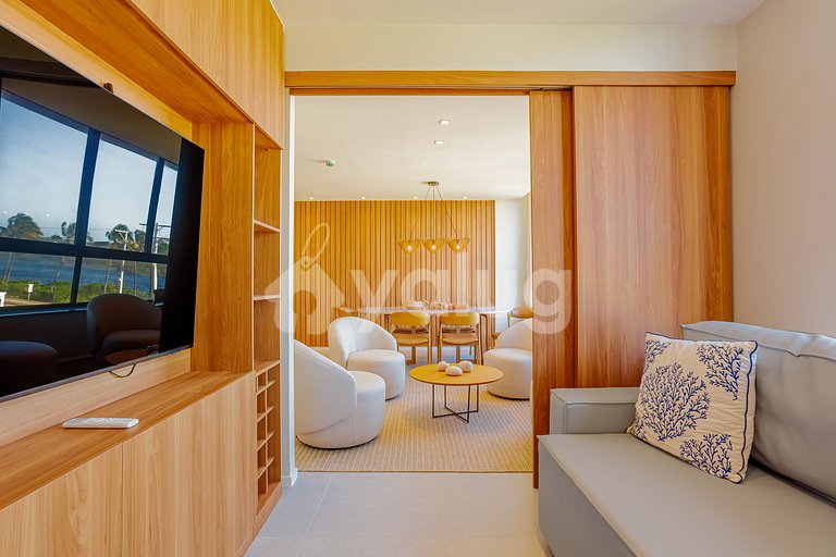 GB136 Beachfront Apt with Ocean View - Guarajuba, Alphaville