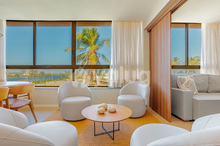 GB136 Beachfront Apt with Ocean View - Guarajuba, Alphaville