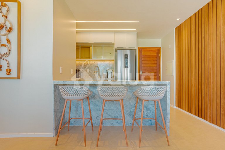 GB136 Beachfront Apt with Ocean View - Guarajuba, Alphaville