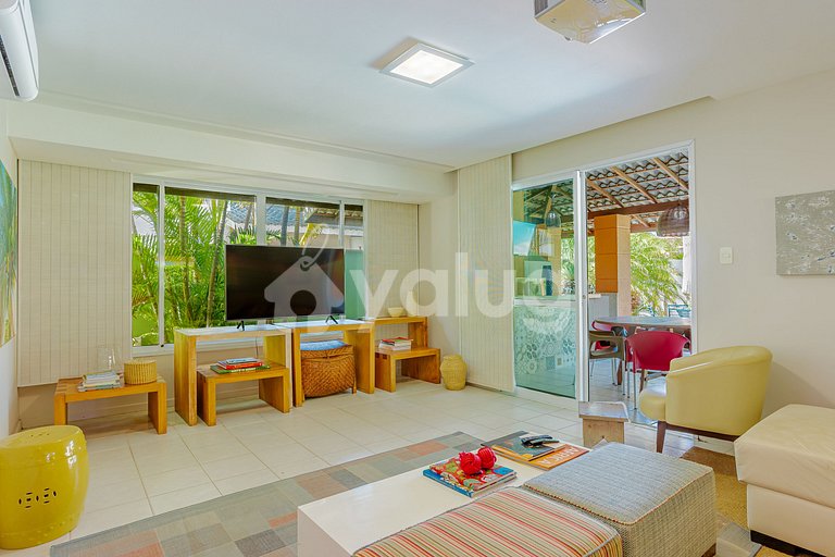 Mansão alto padrão 5 Suítes, Pé Na Areia c/ piscina privada