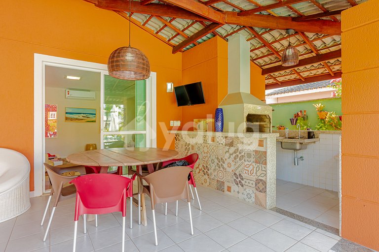 Mansão alto padrão 5 Suítes, Pé Na Areia c/ piscina privada