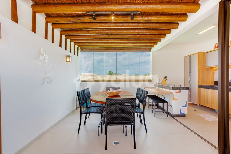 Excelente Villa frente al mar con 4 suites - Itacimirim