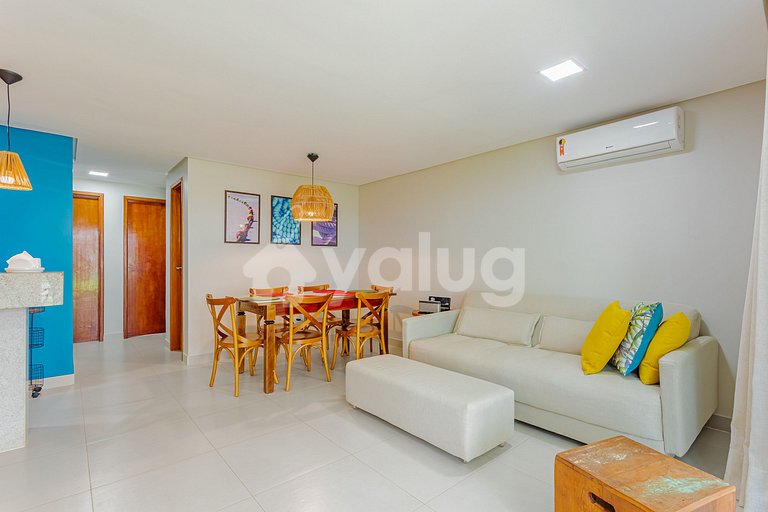 Beautiful beachfront apartment with 2 suites - Itacimirim