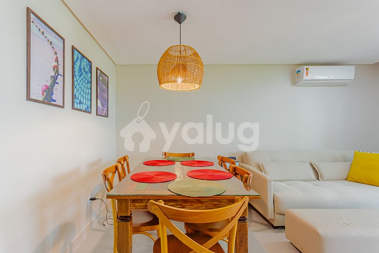 Beautiful beachfront apartment with 2 suites - Itacimirim