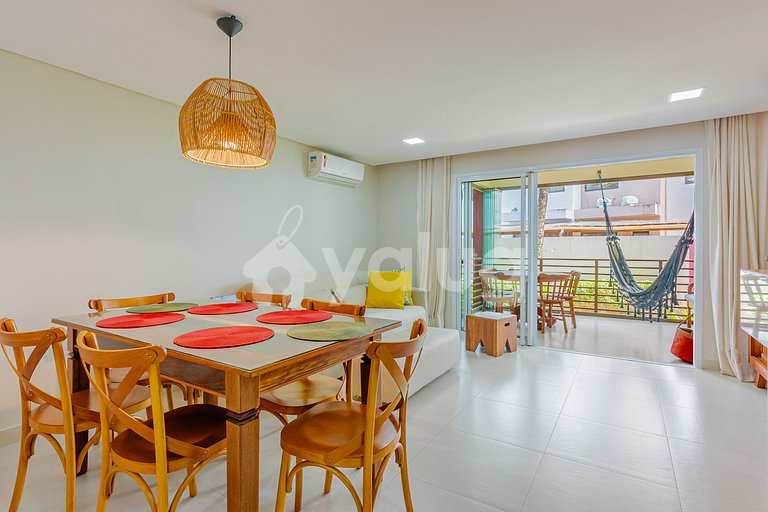 Beautiful beachfront apartment with 2 suites - Itacimirim