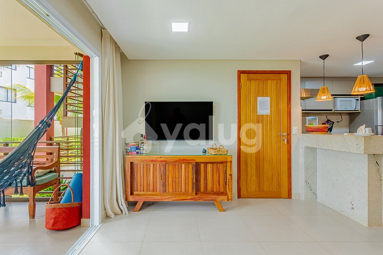 Hermoso apartamento frente al mar con 2 suites - Itacimirim