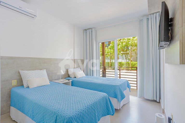 Beautiful beachfront apartment with 2 suites - Itacimirim