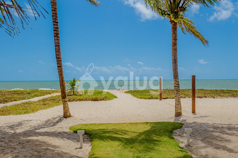 Lindo apartamento pé na areia com 2 suítes - Itacimirim