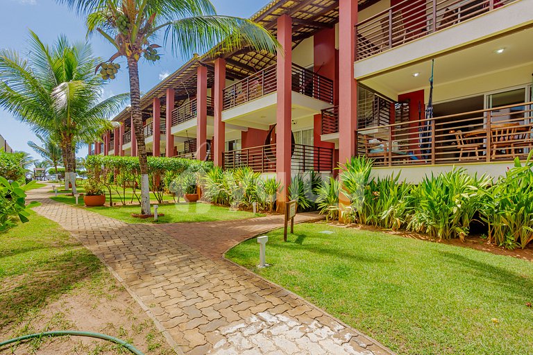 Lindo apartamento pé na areia com 2 suítes - Itacimirim