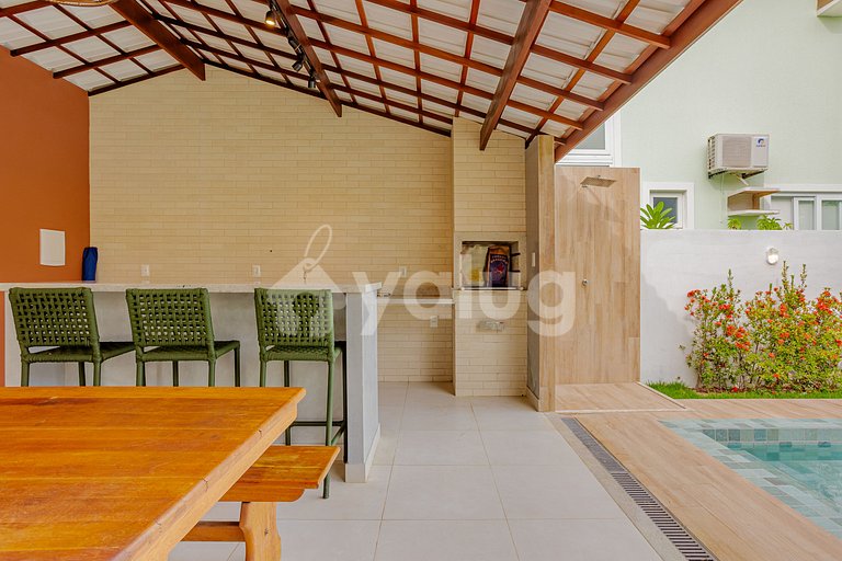 Bela Casa c/ Piscina 5 Quartos 350 m da Praia - Guarajuba