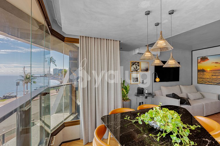 Studio 20m from the beach with the best view of Barra.