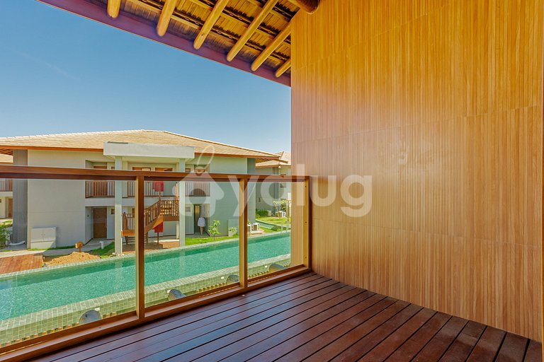 Excelente apartamento pé na areia com 2 suítes - Itacimirim