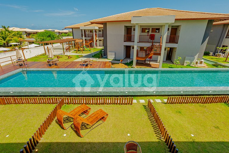 Excellent beachfront apartment with 2 suites - Itacimirim