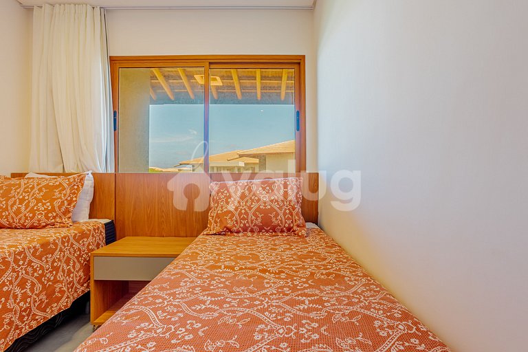 Excellent beachfront apartment with 2 suites - Itacimirim