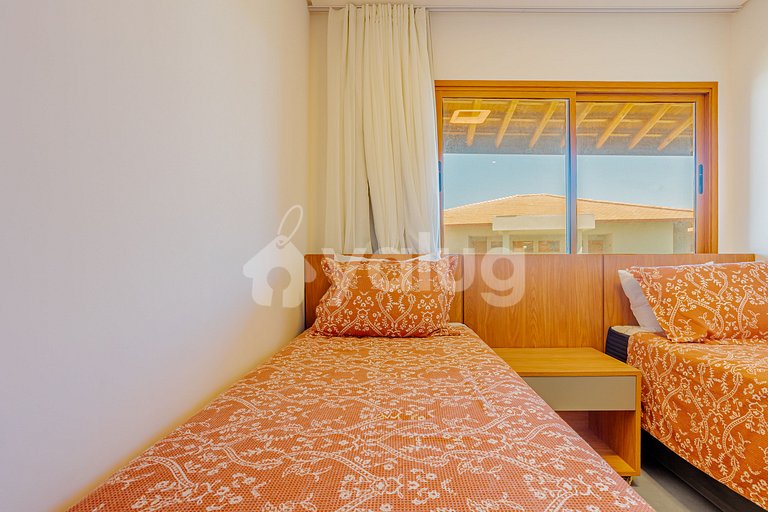 Excellent beachfront apartment with 2 suites - Itacimirim