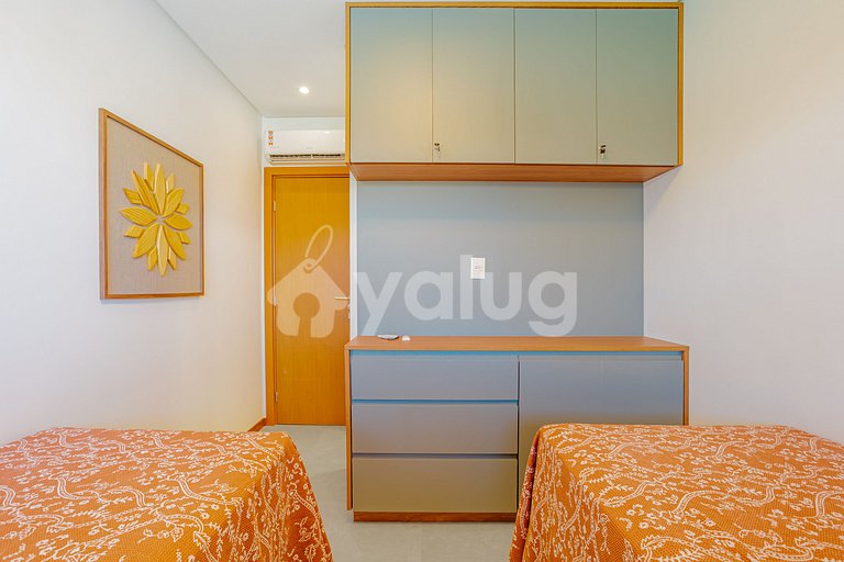 Excelente apartamento frente al mar 2 suites - Itacimirim