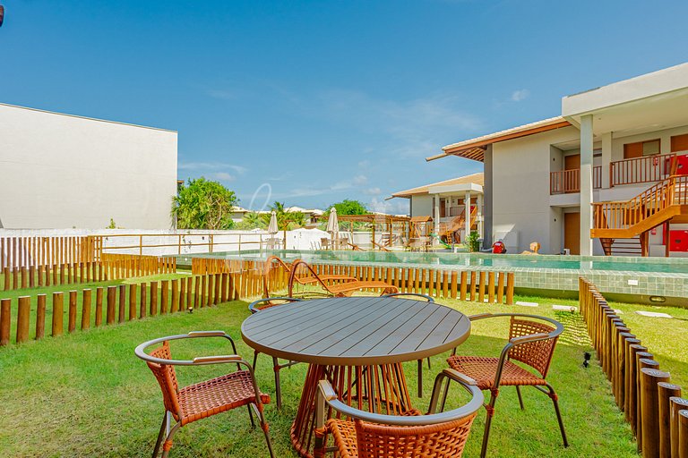 Excellent beachfront apartment with 2 suites - Itacimirim