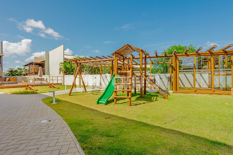 Excelente apartamento pé na areia com 2 suítes - Itacimirim