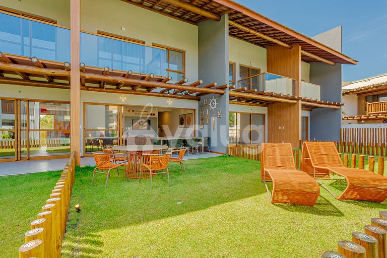 Excellent beachfront apartment with 2 suites - Itacimirim