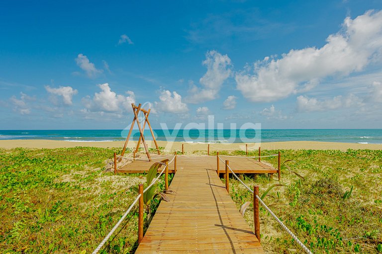 Excellent beachfront apartment with 2 suites - Itacimirim