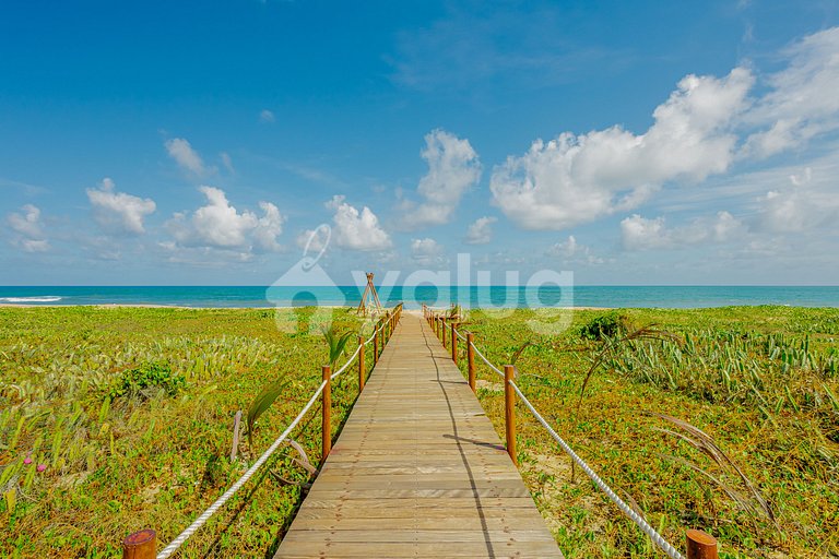 Excellent beachfront apartment with 2 suites - Itacimirim